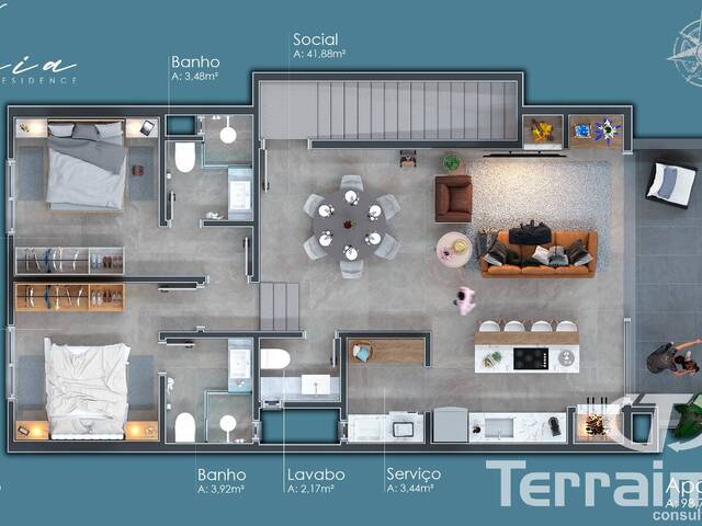 #727 - Apartamento para Venda em Garopaba - SC - 2
